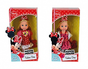 Кукла Еви Minnie Mouse в вечернем платье, 12 см.,2 вида (Simba, 5746055)